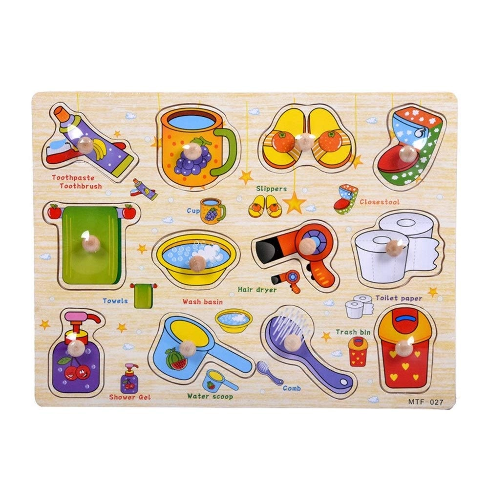 Wooden Nail Hand Grasping Board - 3 years and up 1 pieces