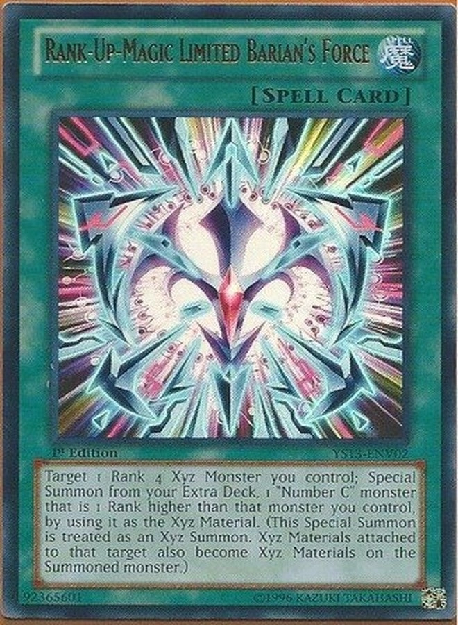 Yu-Gi-Oh! Rank-Up-Magic Limited Barian's Force (YS13-ENV02) - Super Starter Power-Up Pack 1st Edition