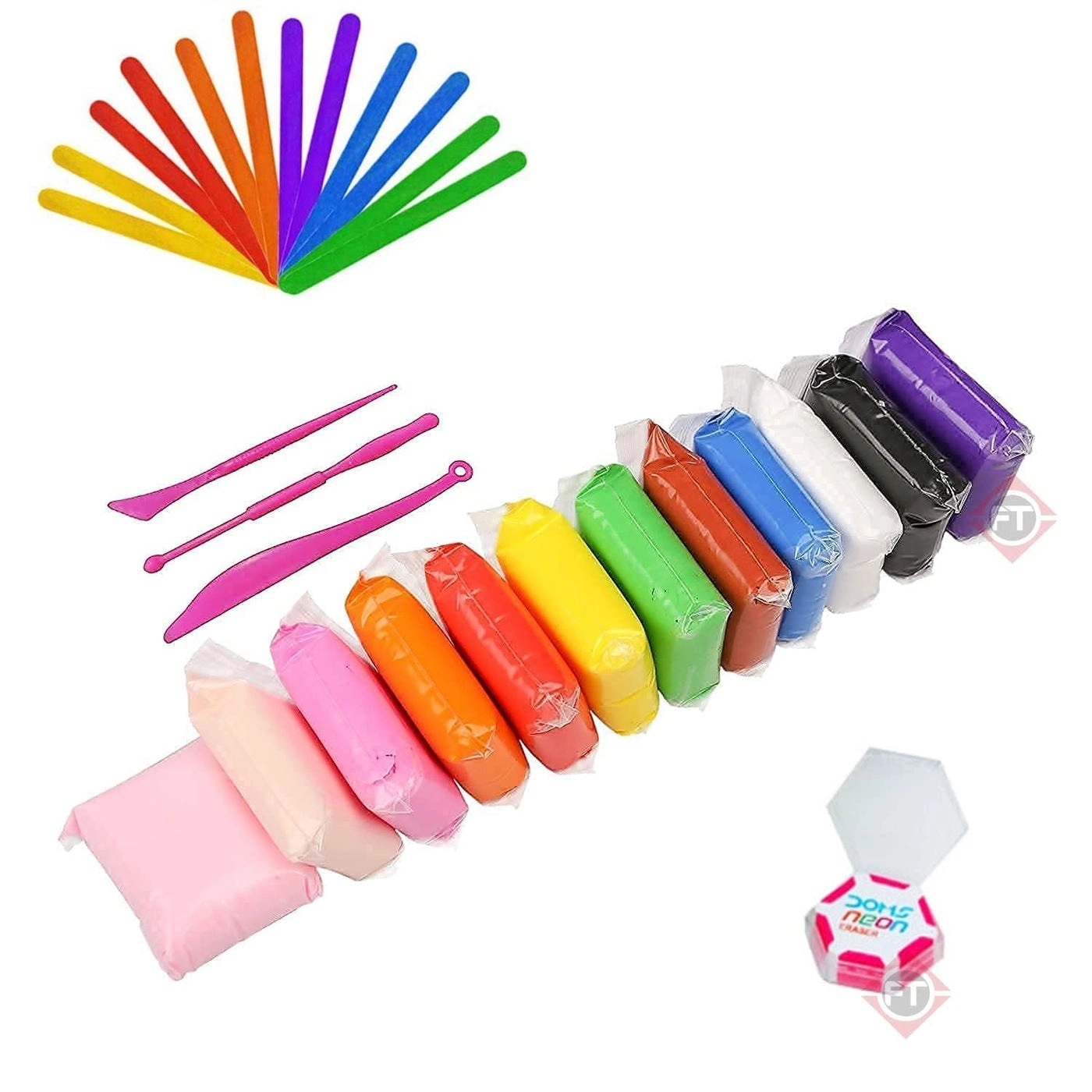 Air Dry Clay Set - 12 Color Jewellery Making Beginners Kit