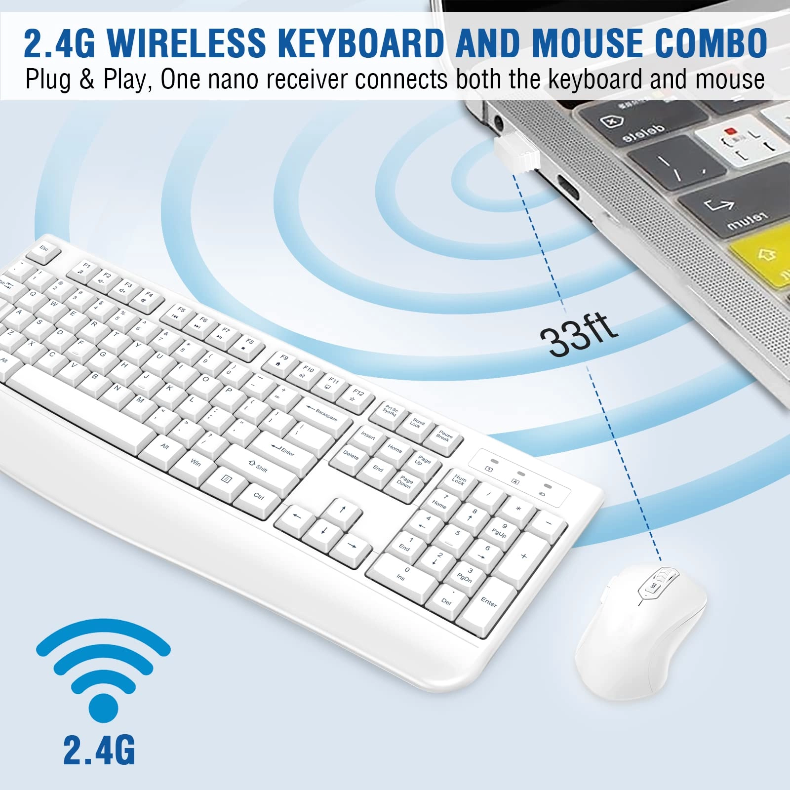 Keyboard and Mouse Combo - QWERTY Wireless