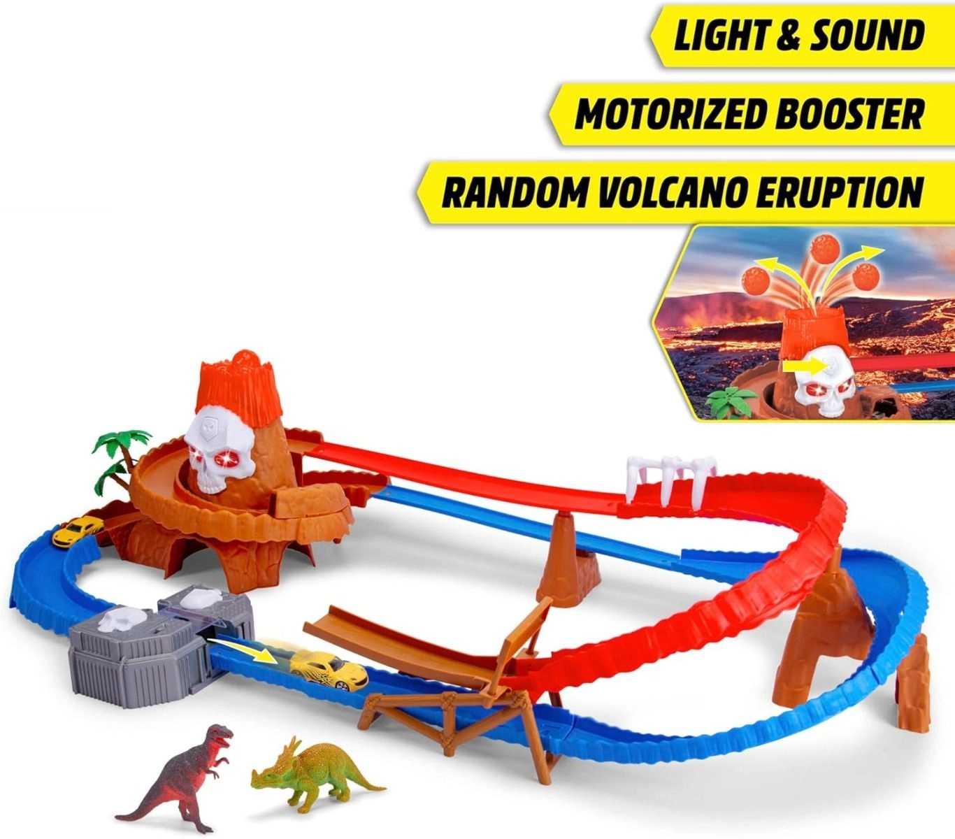 Skull Vulcano Track Set - 100 cm Includes 1 die-cast car