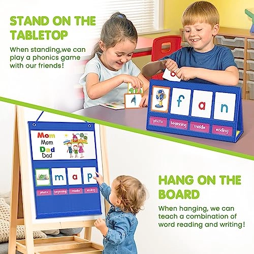 CVC Word Building Desktop Pocket Chart - 36 months - 18 years 113 pieces