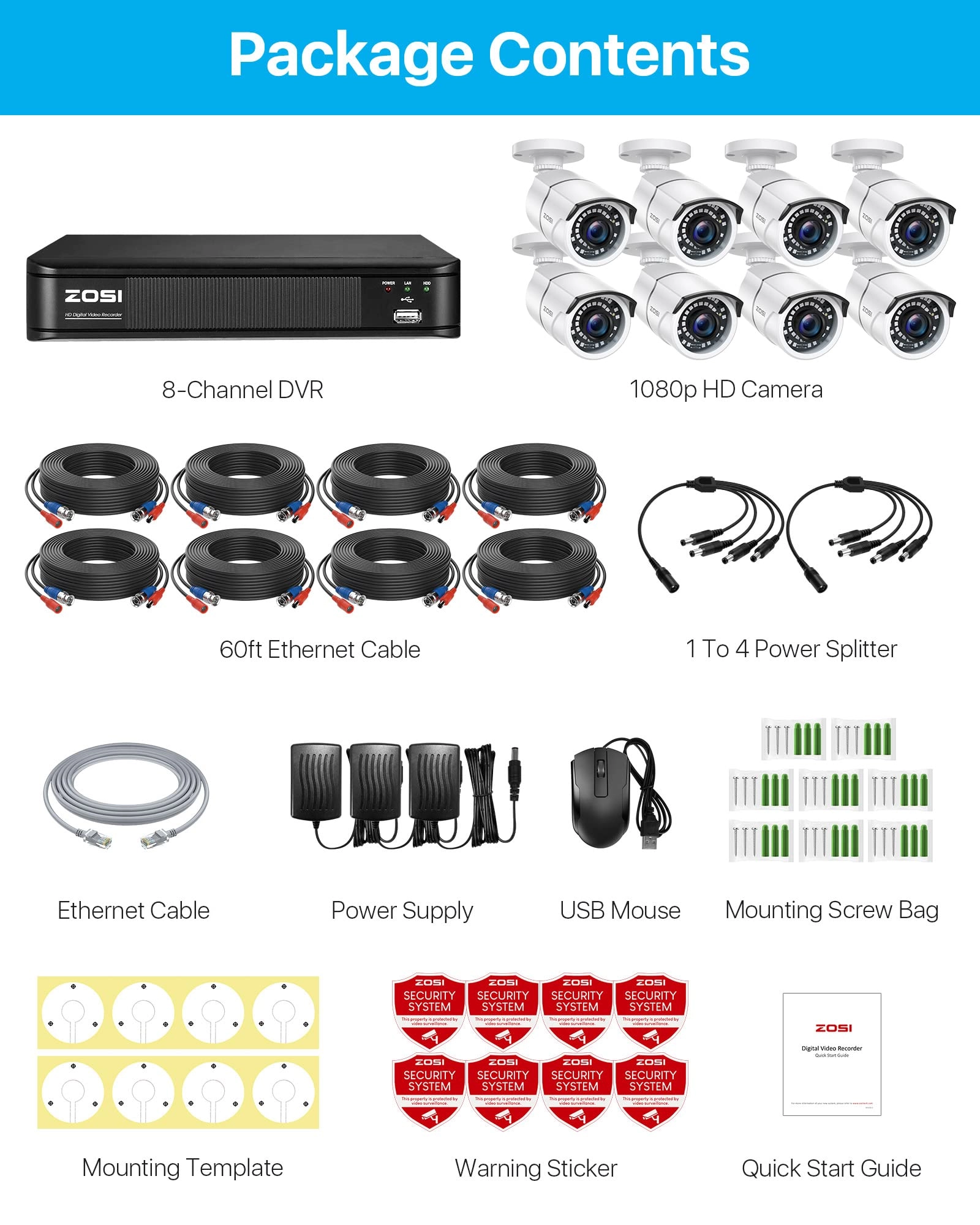 3K Lite - 8PCS 8CH 1080P