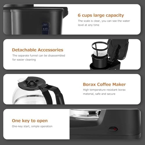 Drip Coffee Maker - Front Access Auto Keep Warm Smart Anti-Drip
