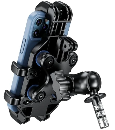 Motorcycle Fork Stem Phone Mount Holder - Vibration Dampener 5.4-6.9'' Smartphone