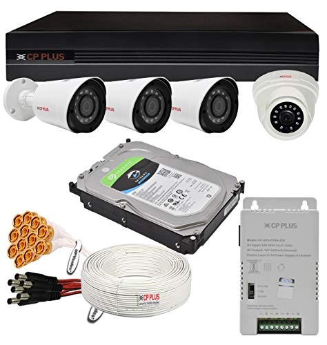 DVR + Dome + Bullet Camera + HDD - 4Camera 4 2.4MP