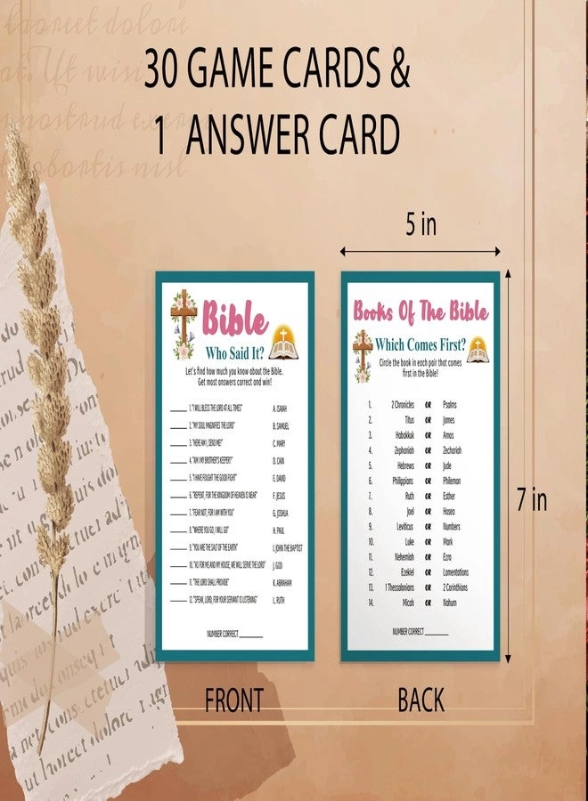 Bible Games - 30 durable cards