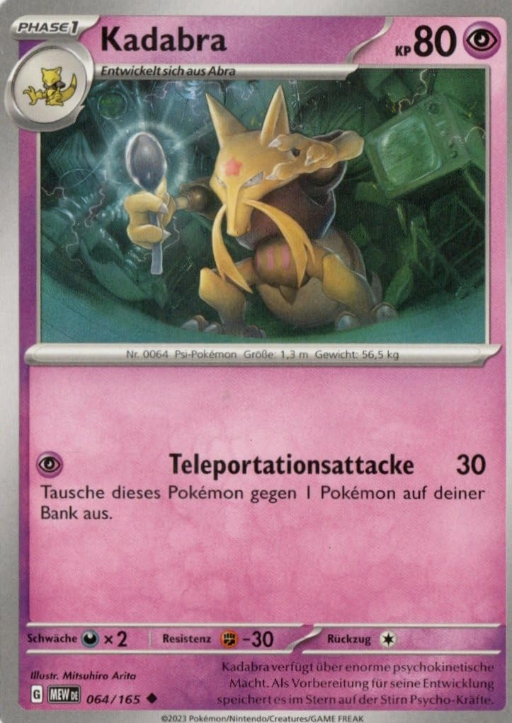 MZTCG Pokemon Kadabra MEW 064-151 - German