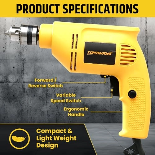 WHD 10D - 400W 10mm Reversible Drill