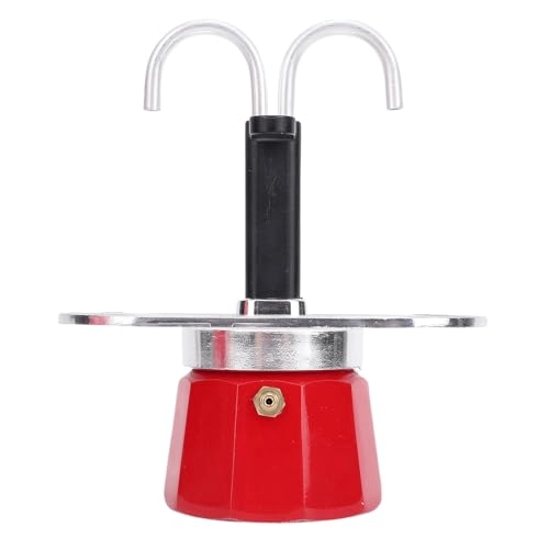 2 Cup Coffee Pot - Red Aluminum Alloy