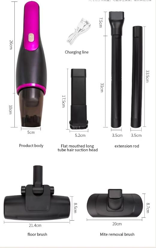 Cordless Handheld Vacuum Cleaner - 400W 700ml 3in1