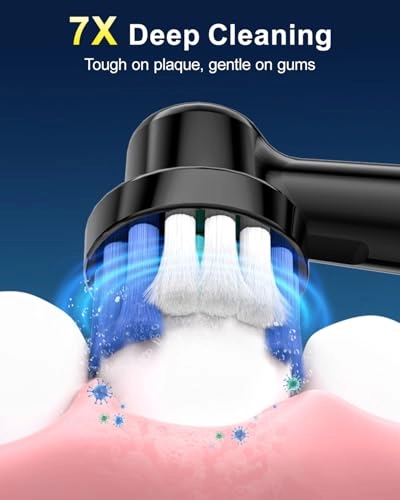 Sonic Electric Toothbrush - 8 Heads Travel Case Light Blue