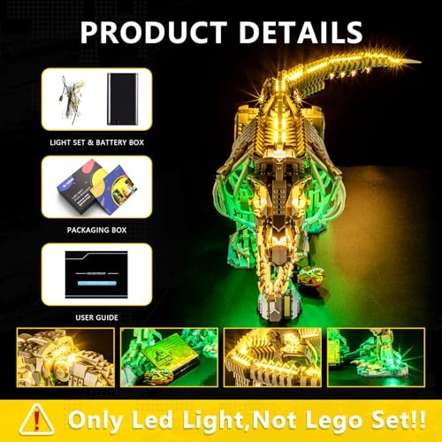 Light Kit for LEGO 76968 Dinosaur Fossils Tyrannosaurus rex - Plastic Jurassic World