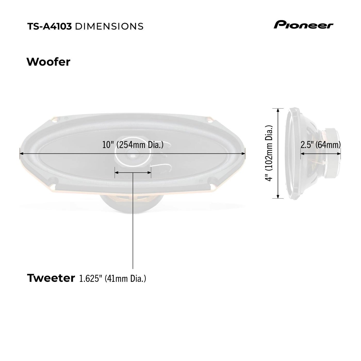 TS-A4103 - 4" x 10" 2-Way