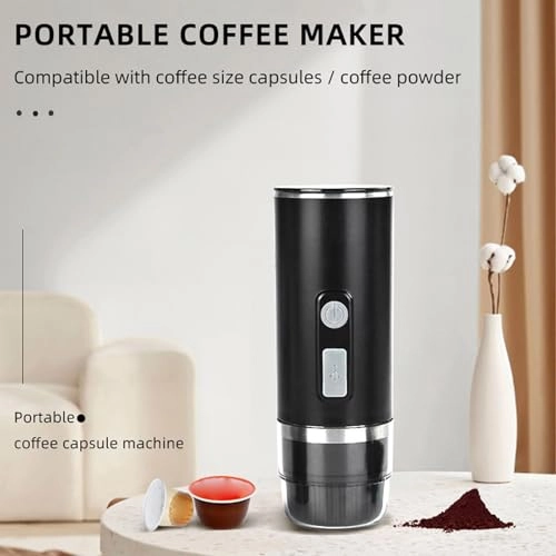 Portable Electric Coffee Machine - 110ml capsules and coffee powder