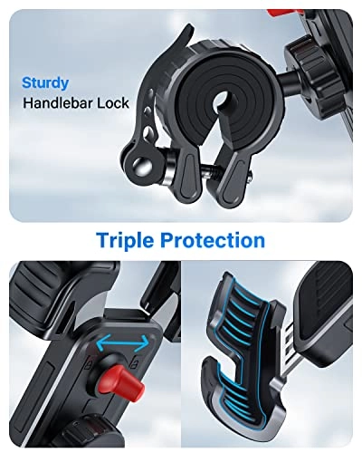 Universial Phone Holder for Bike - Rotatable Handlebar Mount Fits iPhone 14