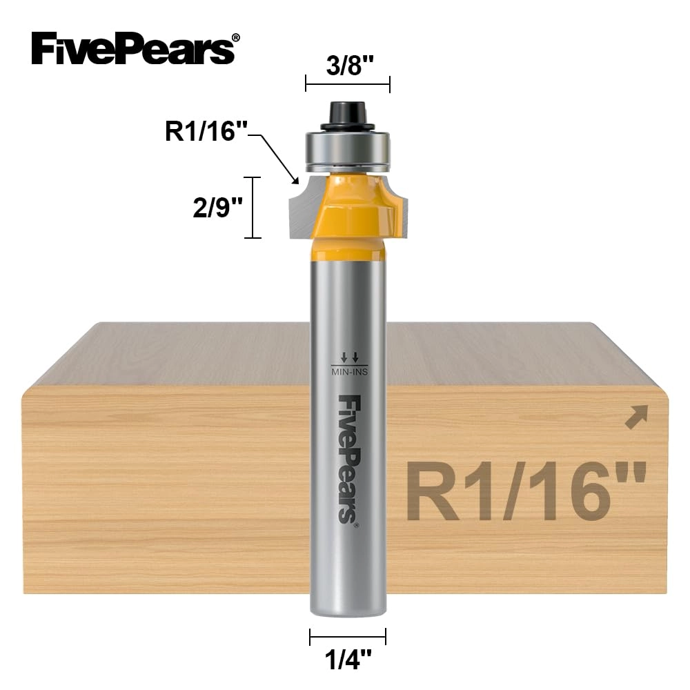 Roundover Router Bit - 3/4\" 1/2 Inch Shank