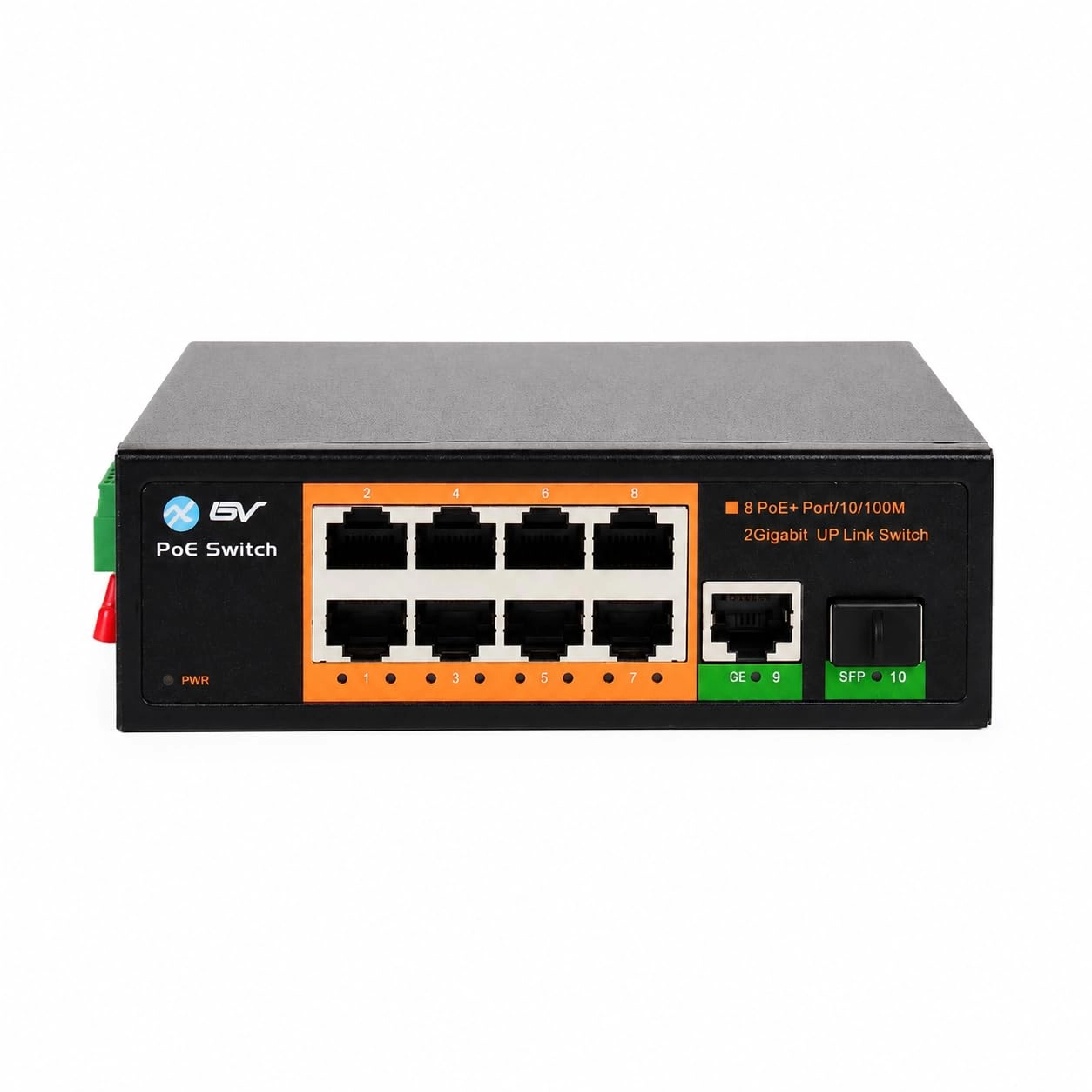 POE-SW802-DIN - 57V 96W 10 ports IEEE802.3af IEEE802.3at 1000Mbps