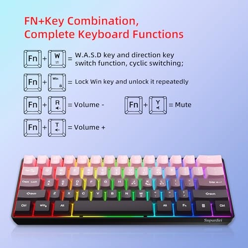 60% Wired Gaming Keyboard - USB-A