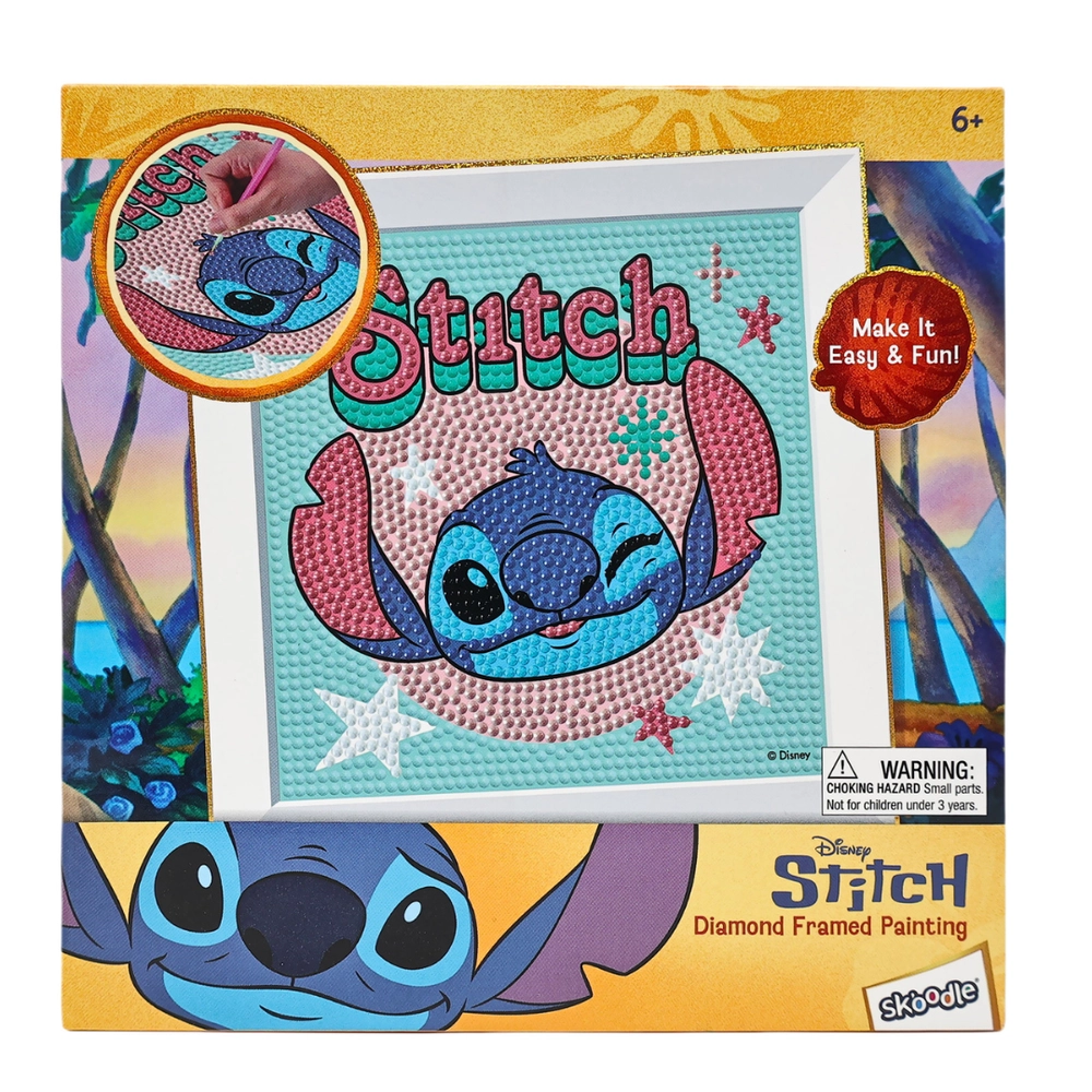 Lilo & Stitch Diamond Framed Painting Kit - Cute Stitch