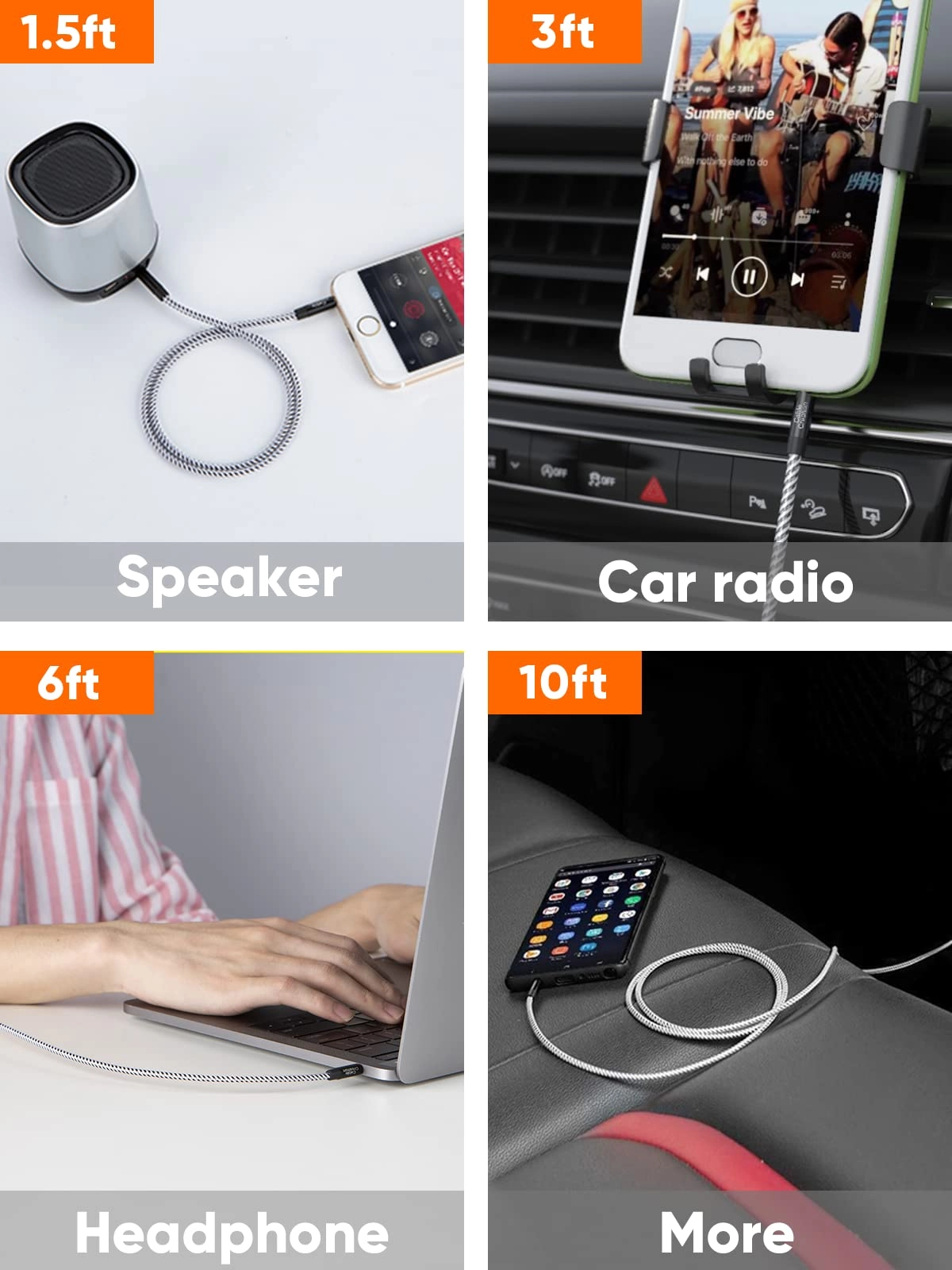 Headphone Extension Cable - 3FT/0.9M