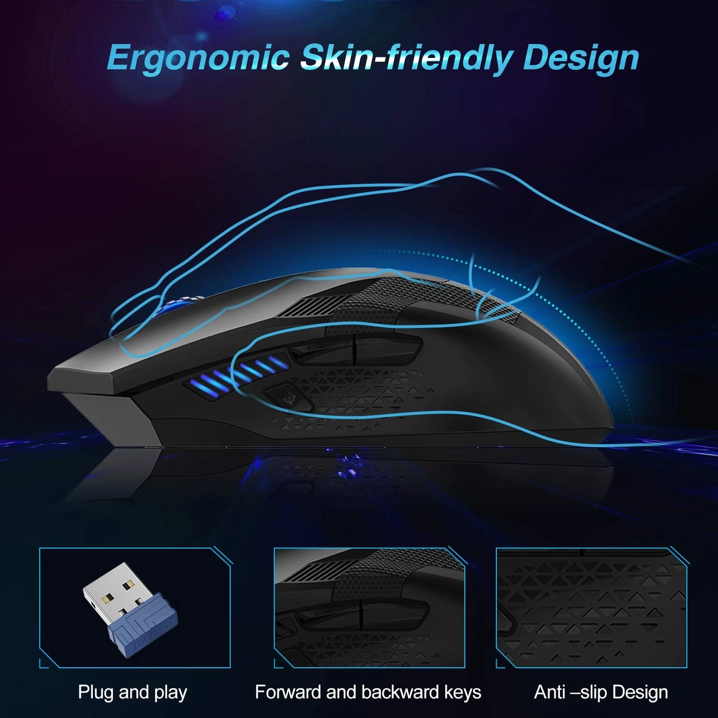 4800 DPI 6-Button Mouse - Wireless
