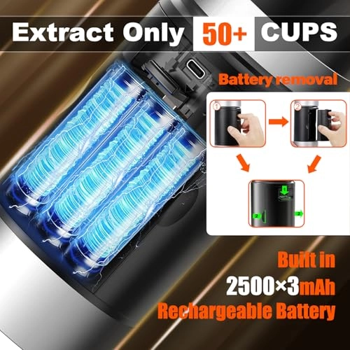 Portable Travel Coffee Maker - 80 Milliliters Large Capsules Ground Coffee