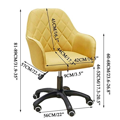 Velvet Task Chair - Adjustable Swivel Rolling Purple
