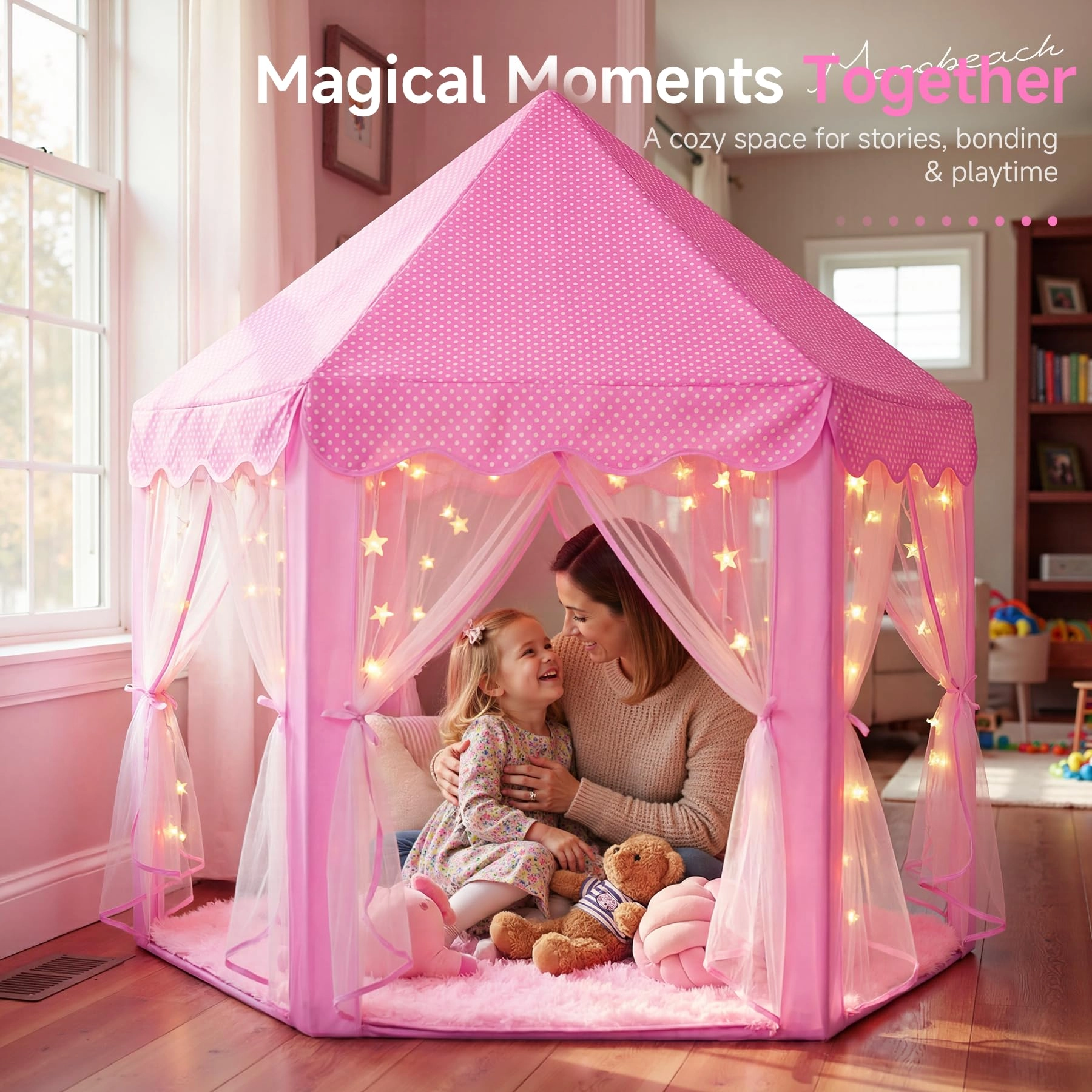 Princess Tent - 55 x 53 inches Pink