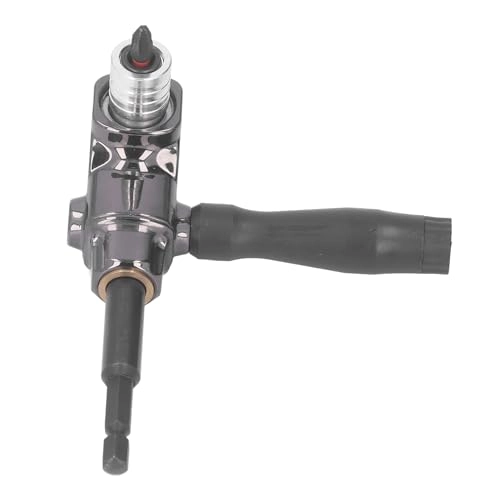 Right Angle Screwdriver Adapter - Aluminum Alloy Ergonomic ABS Handle