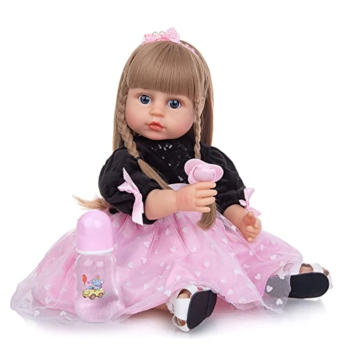 Reborn Baby Doll - 55cm Soft Silicone Limbs Cloth Body