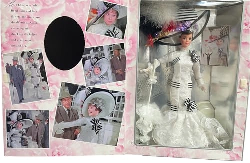 Eliza Doolittle Barbie - white lace gown parasol Ages 14+