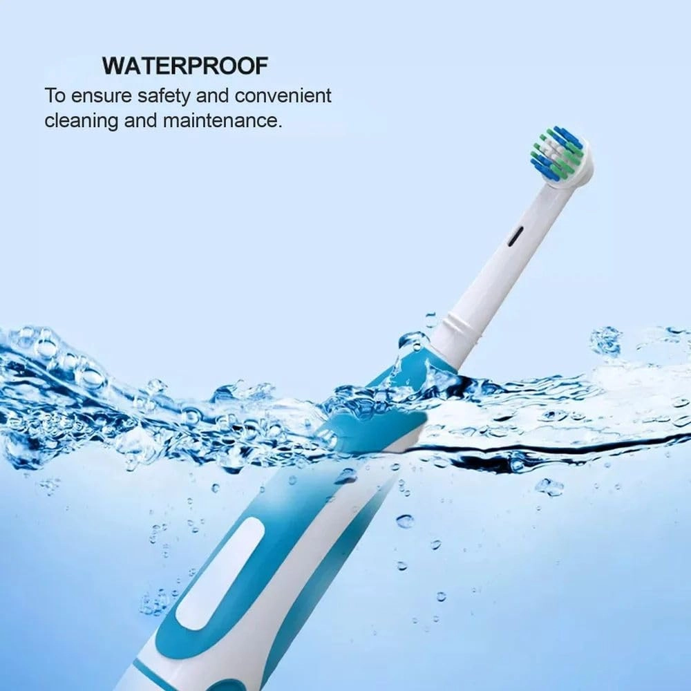 Rechargeable Electric Toothbrush - Adult 2 Brush Heads 6 Operational Modes