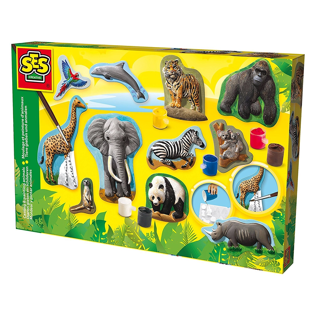 SES Creative Animals Casting & Painting Set - 11 pieces