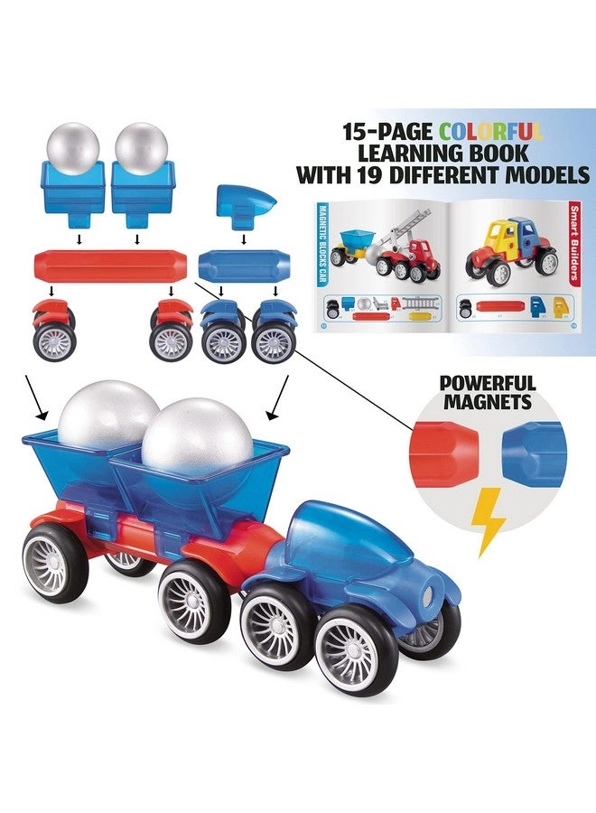 Cars Magnetic Blocks - 72 pcs Play Mat Road Signs