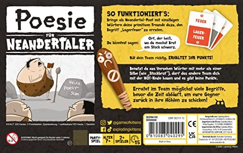Exploding Kittens: Poetry for Neanderthals - Card Game (German)
