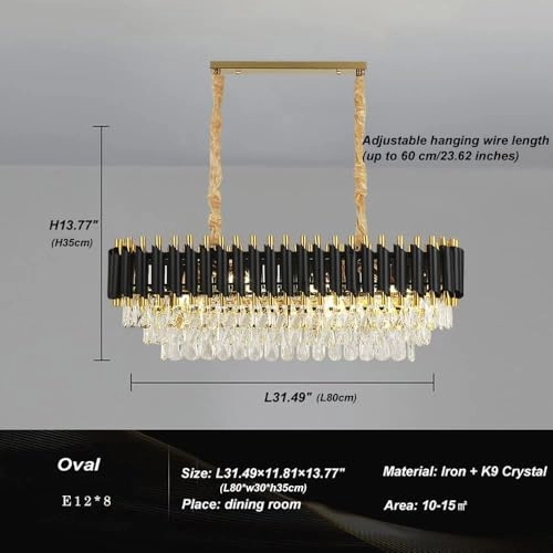 Crystal Pendant Light - 800/300 MM