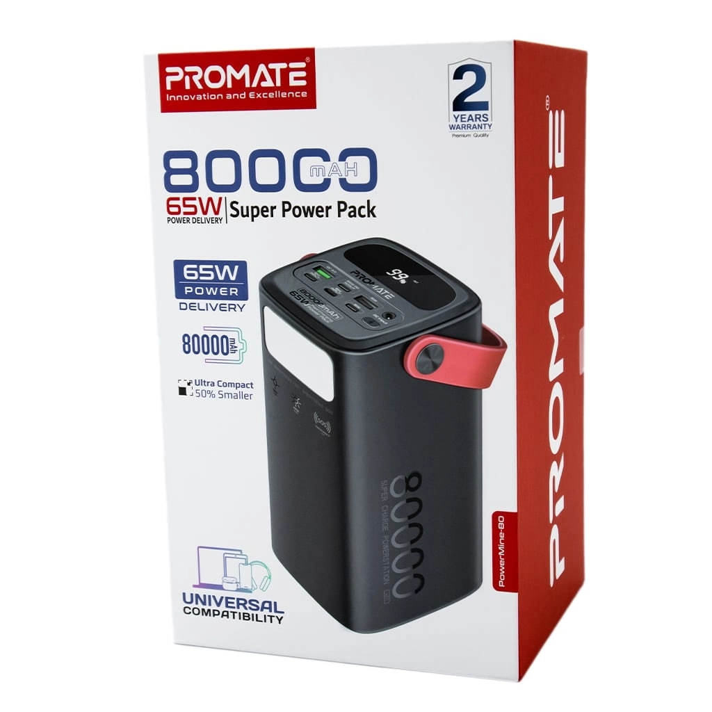 PowerMine-80 - 80000 mAh 65W Fast charging