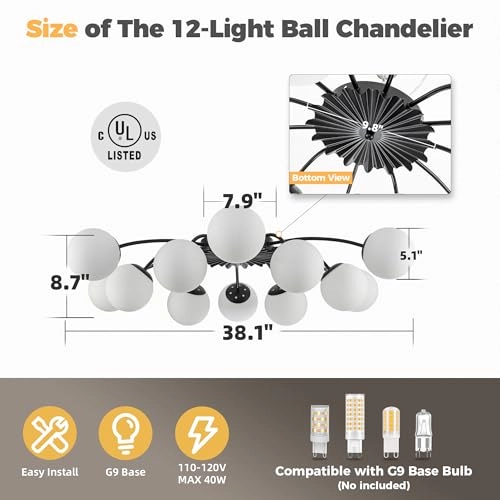 Sputnik Bubble Chandelier - 3000K/4000K/6000K Dimmable