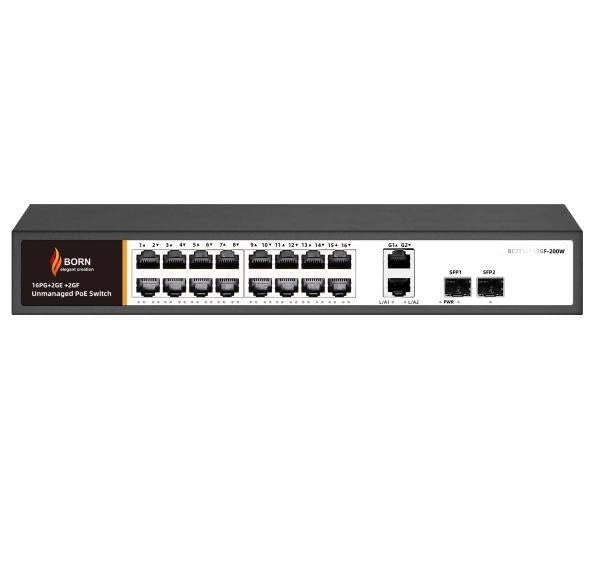 BORN ELEGANT CREATIONS BC2316PG2GF-200W - 16-ports