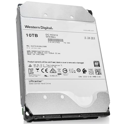(Renewed) Ultrastar He10 3.5" 7200rpm 256MB SATA 6Gb/s (0F27452) - 10TB