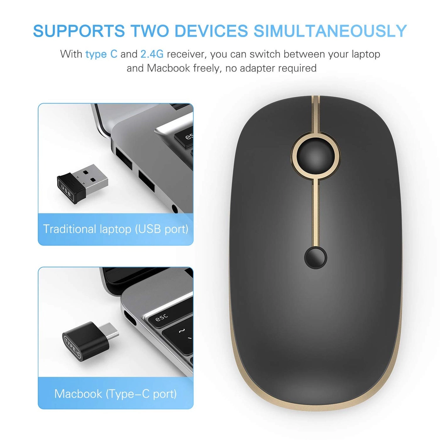 Type C Wireless Mouse - Wireless