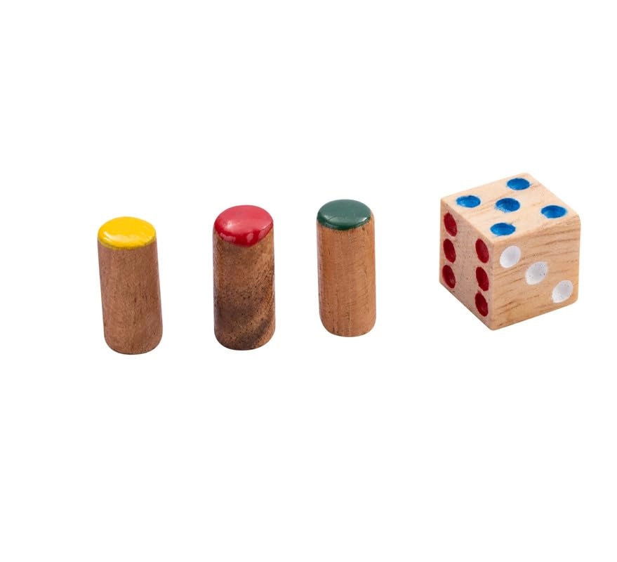 Snake and Ladder Game - Wooden Box Travel Game