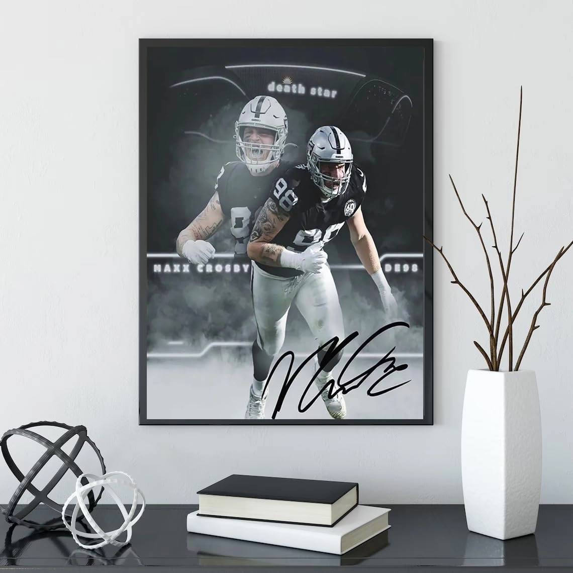 Maxx Crosby Poster - Canvas 24 x 36 in Unframed