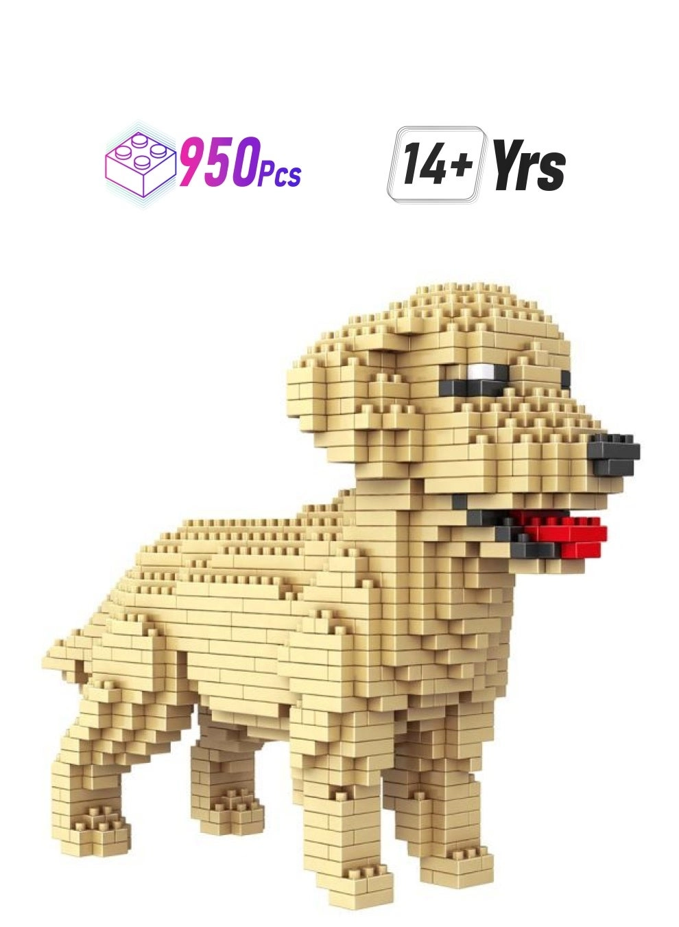 NIBEMINENT Golden Retriever Dog Building Set (T3705-6-L) - Animals