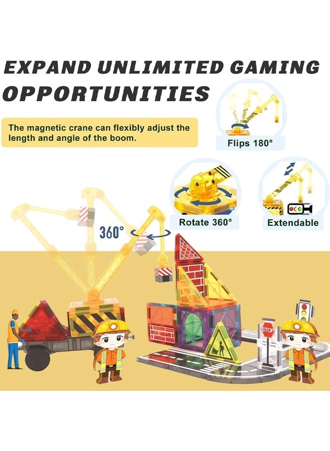 Magnetic Building Blocks Road Set - 50 pcs