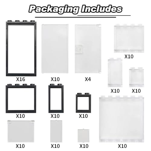 Tranparent Windows and Doors - 132 pcs