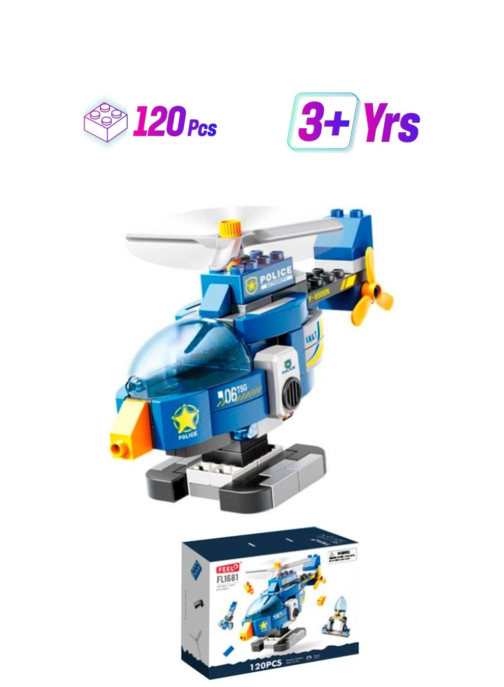 FEELO Building Blocks Set - Vehicle 120 pcs