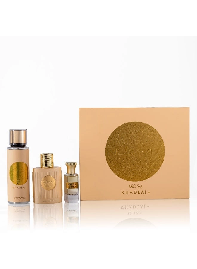 KHADLAJ PERFUMES CREAM VELVET - Gift Set Women