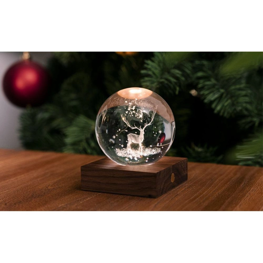 Gingko Design Amber Crystal Stag Light